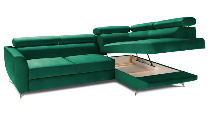 Narożnik w kształcie L Design Sofa Fotel Nowy z pojemnikiem na łóżko i funkcją łóżka