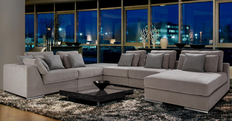 Nowoczesna narożna sofa w kształcie U