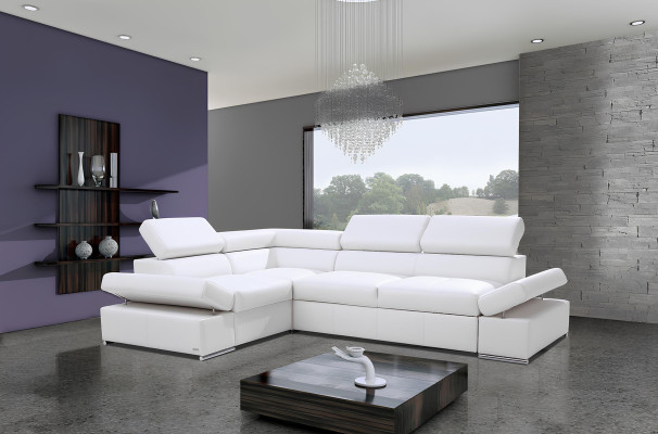 Nowoczesna narożna sofa zestaw mebli krajobrazowych tapicerowanych 100% skórą