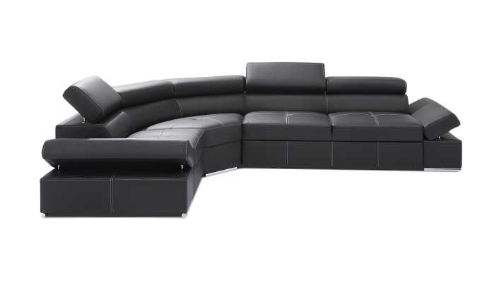 Nowoczesna sofa narożna zestaw projektowy fotel krajobrazowy 100% skóra