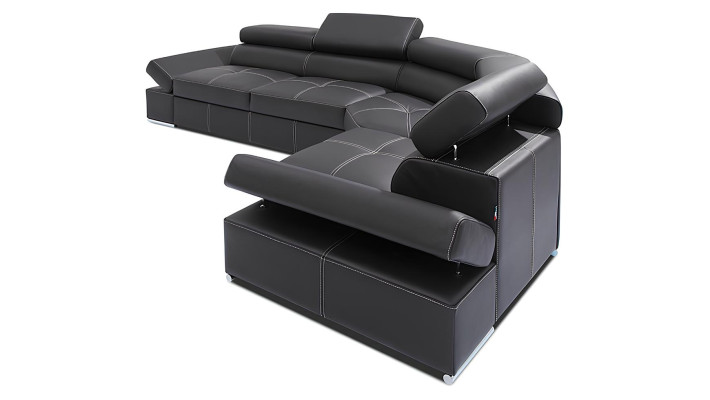 Nowoczesna sofa narożna zestaw projektowy fotel krajobrazowy 100% skóra