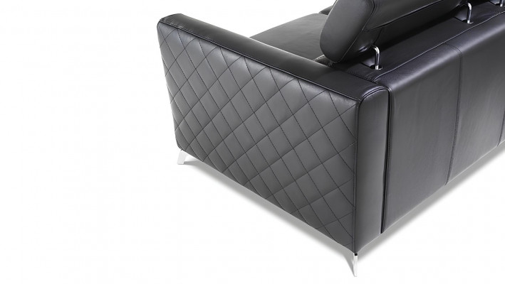 Narożnik z funkcją łóżka, design z tkaniny 100% włoskiej skóry