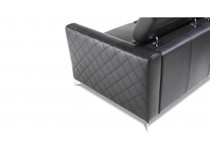 Narożnik z funkcją łóżka, design z tkaniny 100% włoskiej skóry