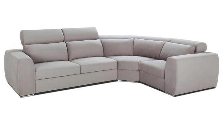 Nowoczesna narożna sofa z tkaniny w kształcie L