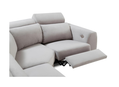 Nowoczesna narożna sofa z tkaniny w kształcie L
