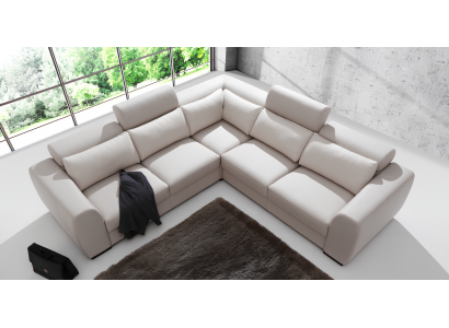 Narożnik do salonu, sofa, fotel, skórzany, design, relaks, wielofunkcyjny, kształt L
