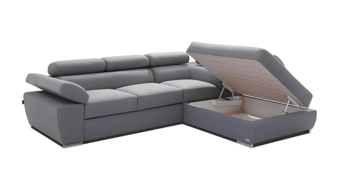 Narożnik z funkcją łóżka i pojemnikiem w nowoczesnym designie