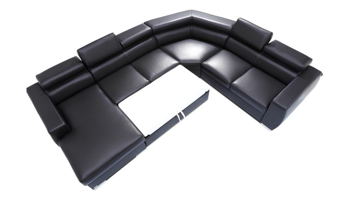XXL Big sofa łóżko fotel do salonu z tapicerowanym siedziskiem krajobrazowym 100% prawdziwa skóra