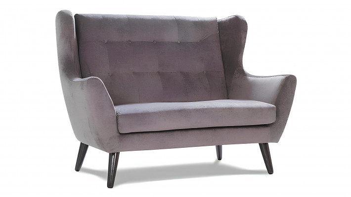 Nowoczesna szara sofa 3-osobowa Chesterfield