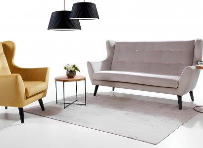 Fotel Club Lounge Designer Fotel Sofowy 1 Miejsce Relaks Telewizyjny Żółty Nowy