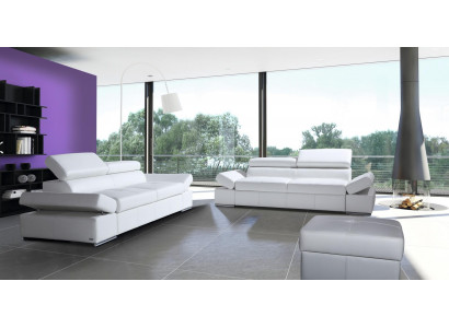 Funkcjonalna sofa 100% włoska skóra 2-osobowa nowoczesny design