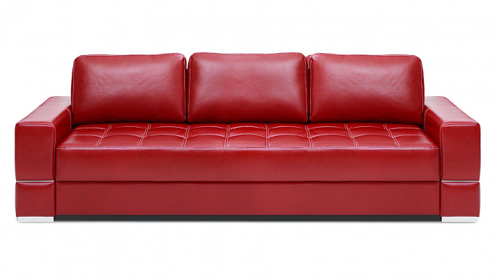 Sofa 3-osobowa z funkcją łóżka w nowoczesnym designie z 100% włoskiej skóry