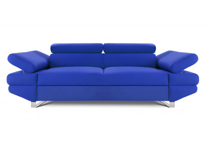 Nowoczesna sofa dwuosobowa z fioletowego materiału