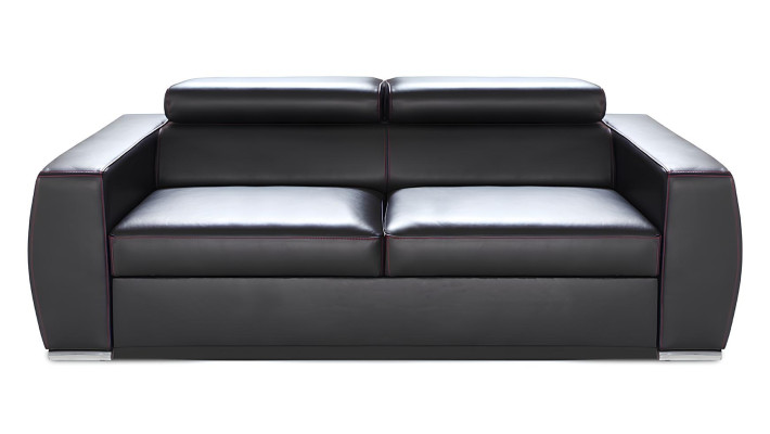 Sofa 2-osobowe z funkcją łóżka w nowoczesnym designie z 100% włoskiej skóry