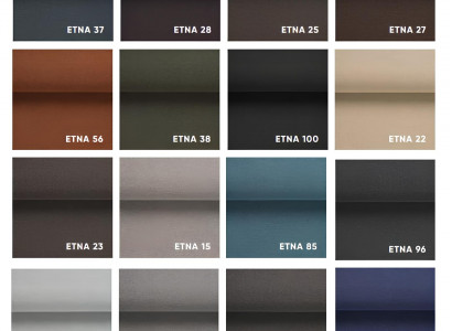 Fotel designerski z pokryciem Relex z tkaniny i skóry do salonu TV na 1 osobę