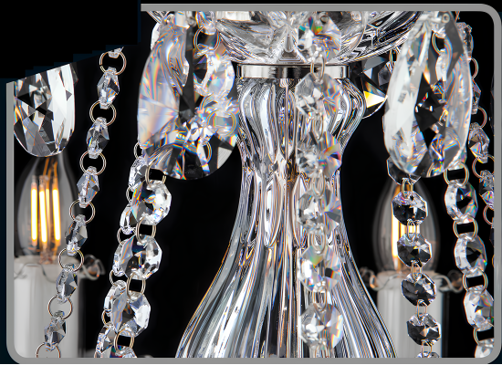 Lampa stołowa Elite Bohemia z kryształem