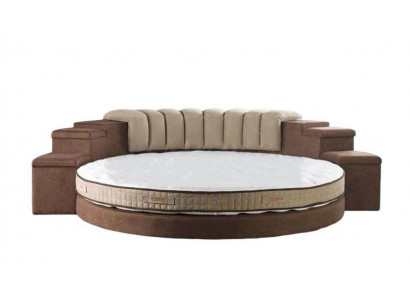 Okrągłe łóżko Modern Design Luksusowa Podkładka Okrągły łóżka Włókienniczy Materiał