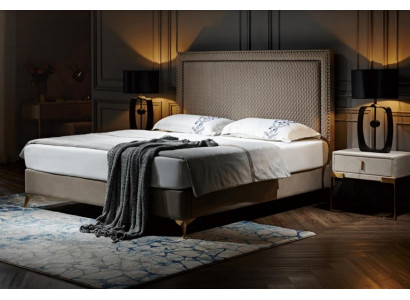 Podwójne łóżko łóżko małżeńskie design luksusowe Luxur łóżko tapicerowane designerskie łóżko Skóra łóżko