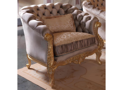 Fotel Chesterfield Design Tkanina 1 Osobowy