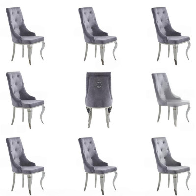 Zestaw 8 luksusowych krzeseł designerskich do nowoczesnej jadalni