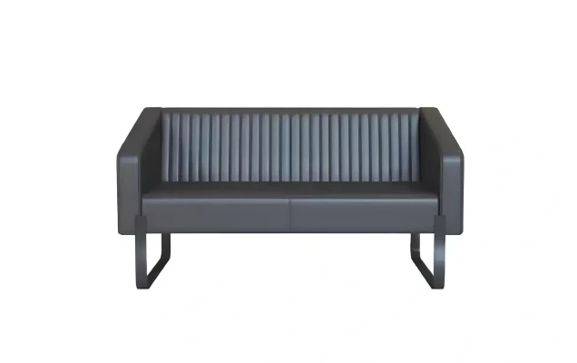Designer sofa 3-osobowe Sofa Fotel Sofa Drewno Tkanina Szary