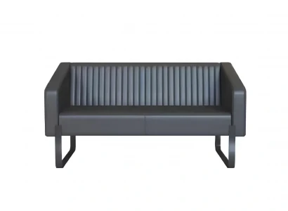 Designer sofa 3-osobowe Sofa Fotel Sofa Drewno Tkanina Szary