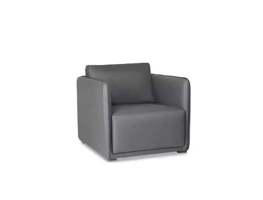 Fotel tapicerowany w stylu nowoczesnym 1-osobowy szary
