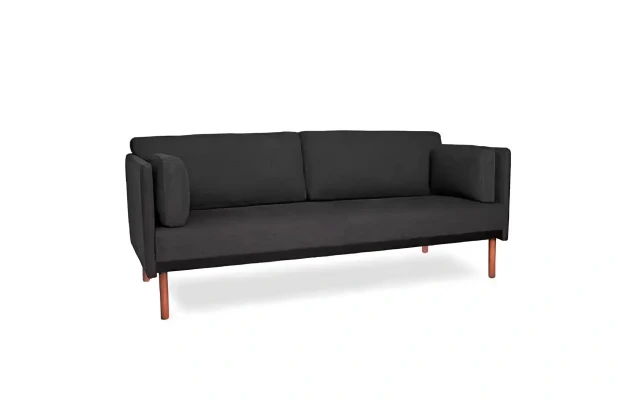 Designowa sofa trzyosobowa 3 miejsca fotele sofy design drewniane tkanina