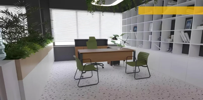Kątowny biurko Sideboard do biura meble design