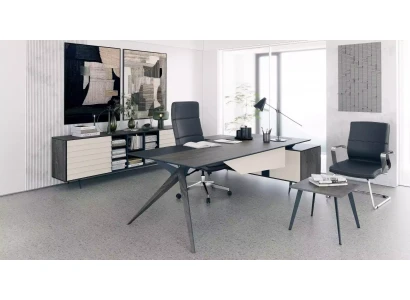 Masywne biurko narożne, stół roboczy, meble biurowe, luksusowy stół, meble designerskie