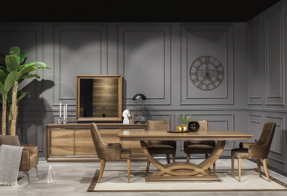 Luksusowy tapicerowany fotel loftowy projektanta mebli brązowy krzesło skórzane do kuchni