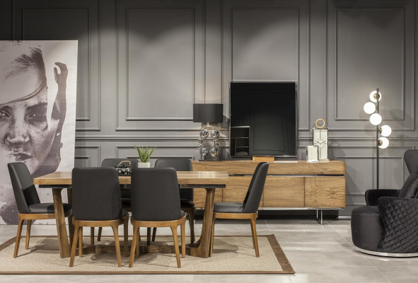 Luksusowy fotel skórzany, tapicerowane krzesła, czarne meble loftowe do kuchni