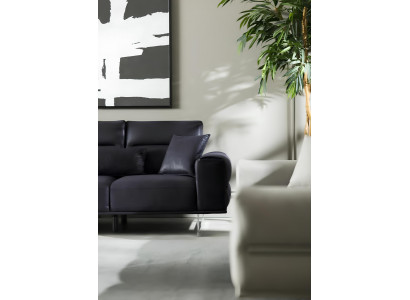 Miękki design kanapy luksusowe trzyosobowe czarne