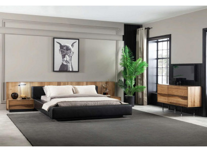 Praktyczna komoda do sypialni w kolorze brązowym z nowoczesną organizacją