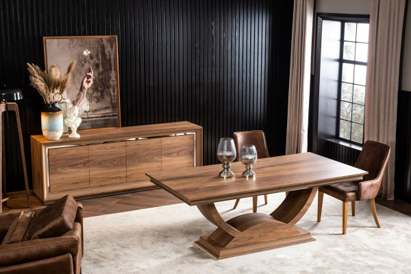 Brązowy komoda bufetowa meble sideboard 218cm