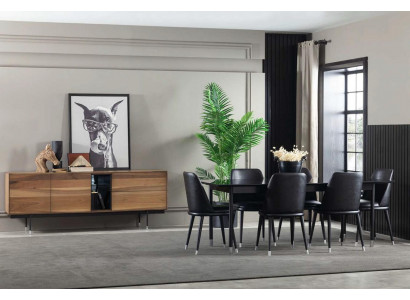 Praktyczna brązowa komoda w nowoczesnym stylu z nową przestrzenią do przechowywania