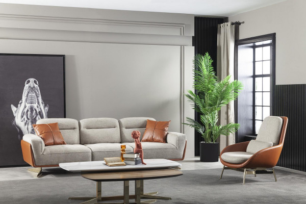 Fotel wypoczynkowy do salonu krzesło klubowe meble brązowe sofa