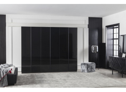 Szafa 264cm Meble Sypialniane Szafa z Drewna Czarnego