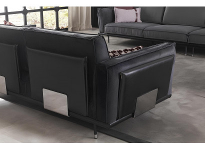 Sofa 3+1 miejscowa w szarym nowoczesnym meblarstwie zestaw sofa włoskie wyposażenie