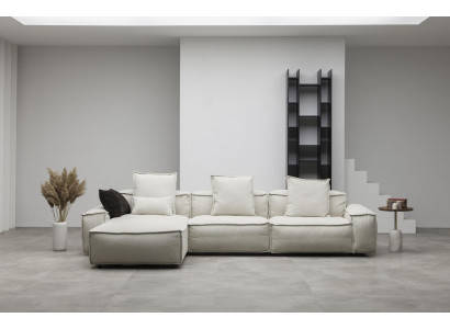Nowoczesna narożna sofa w stylu wiejskim
