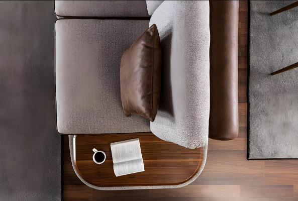 Sofa z tkaniny Zestaw sof Szare sofa 32 miejsca Stolik Meble