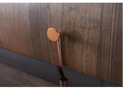 Mobilna szafka z lustrem w brązowym drewnie zestaw 2 sztuki