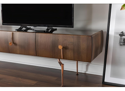 Mobilna szafka RTV zestaw Marrone Legno półki