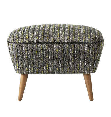 Pufa Sgabello Pouf Podnóżek Sgabello Tapicerowany Ottoman Szary