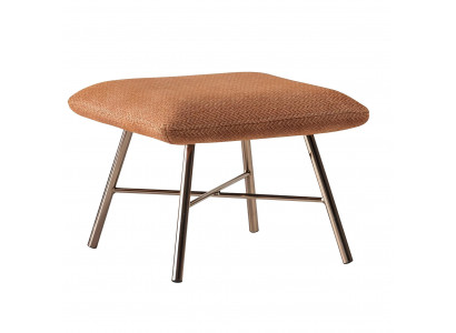 Nowoczesny stołek z stali, luksusowe meble tapicerowane