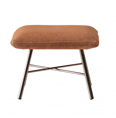 Nowoczesny stołek z stali, luksusowe meble tapicerowane