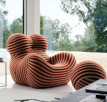Fotel designerski Divano Lusso Sofa Relax Tkanina Lounge Club Tapicerowany