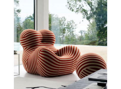 Fotel designerski Divano Lusso Sofa Relax Tkanina Lounge Club Tapicerowany