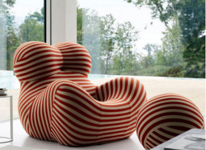 Fotel designerski Divano Lusso Sofa Relax Tkanina Lounge Club Tapicerowany