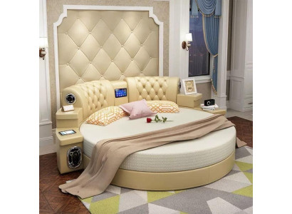 Okrągłe łóżko Okrągły Design łóżko Double Luxury Hotel Frame Sleeping Pokój